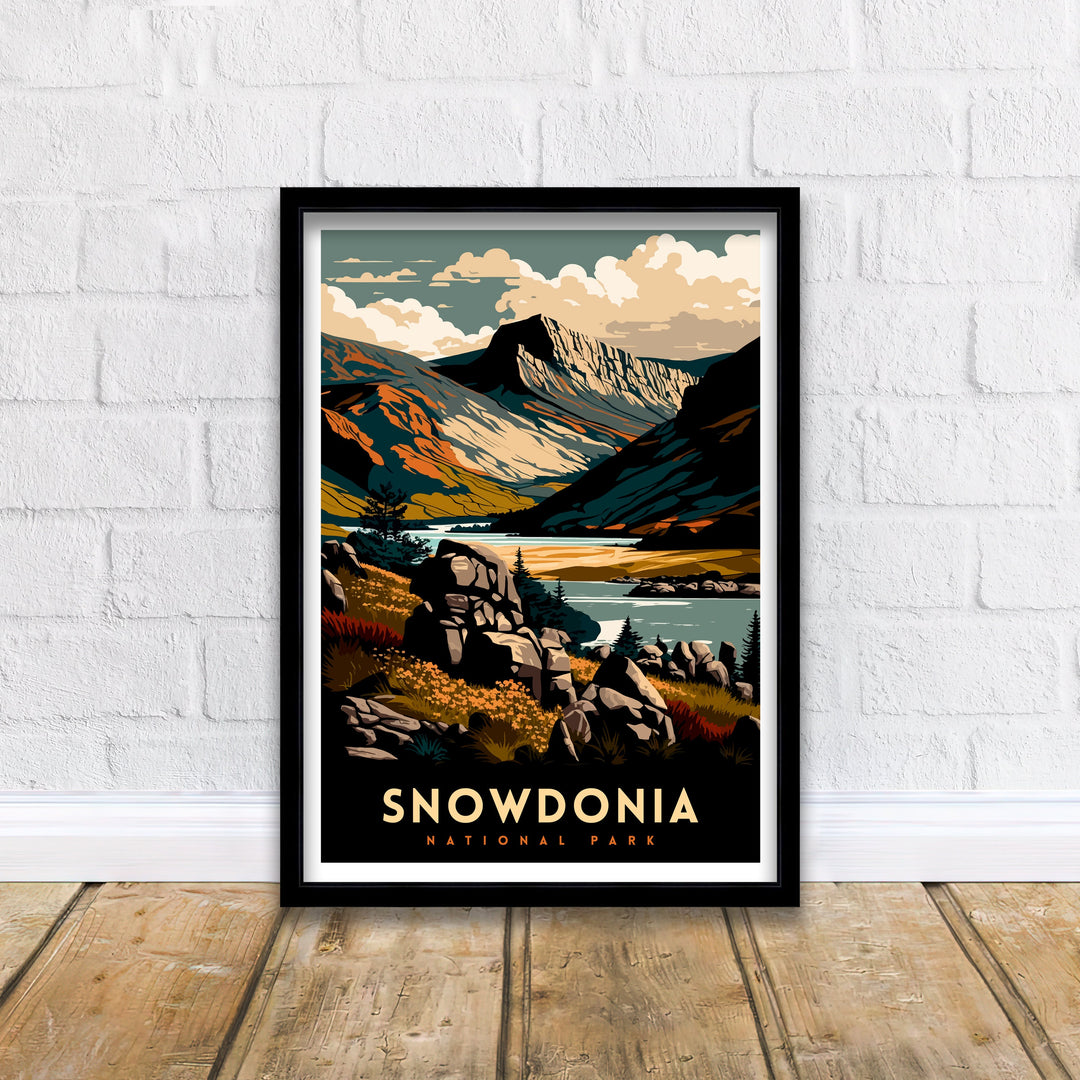 Snowdonia Travel Poster