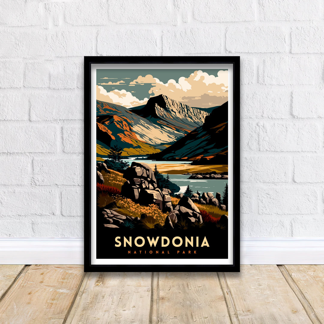 Snowdonia Travel Poster