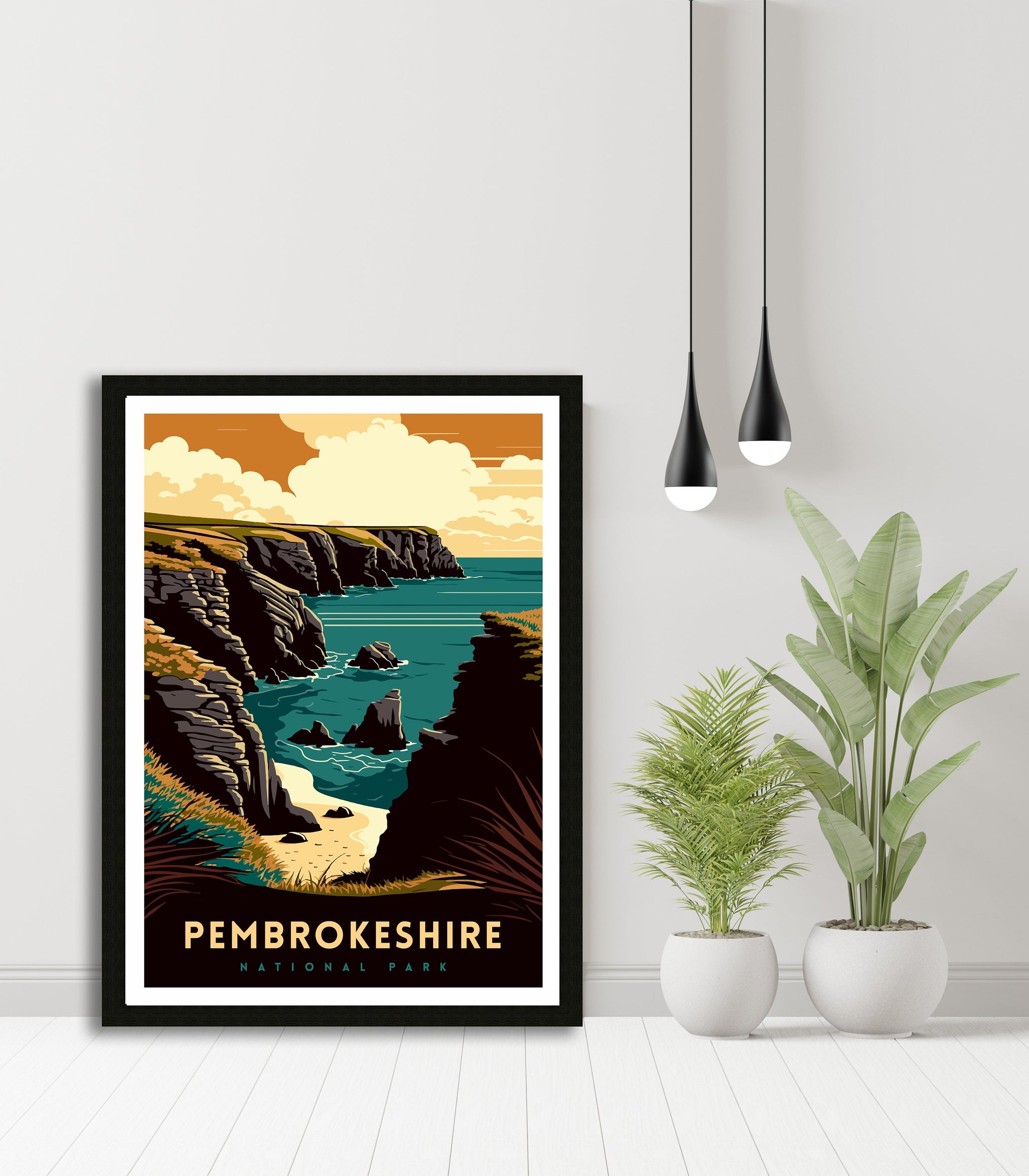 Pembrokeshire Coast Travel Print | Wales National Park Art
