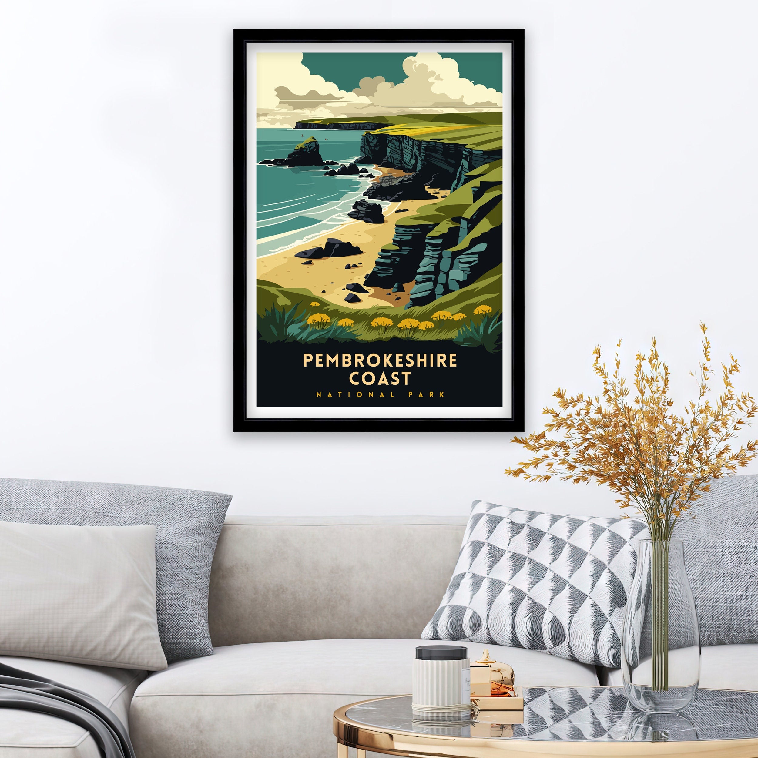 Pembrokeshire Coast Travel Print | Wales National Park