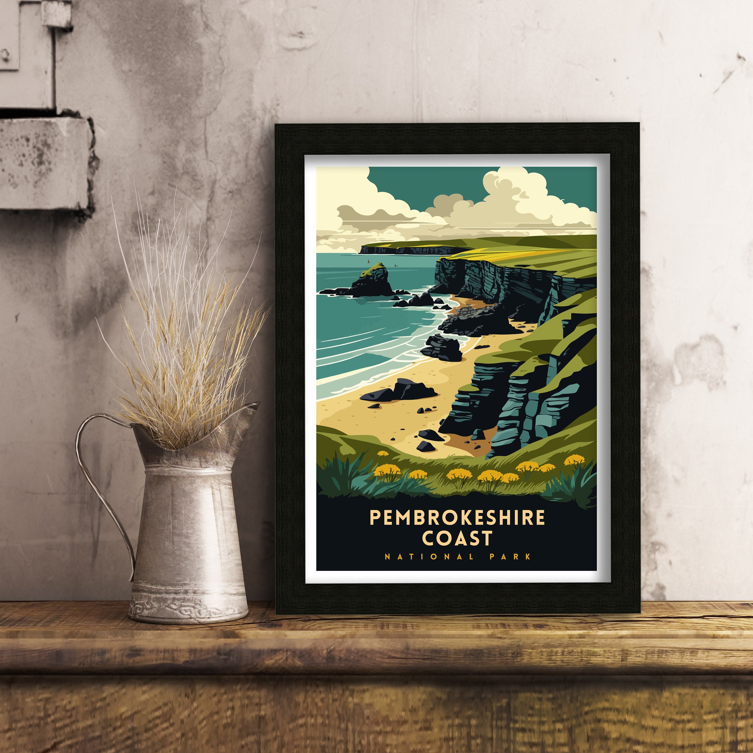 Pembrokeshire Coast Travel Print | Wales National Park