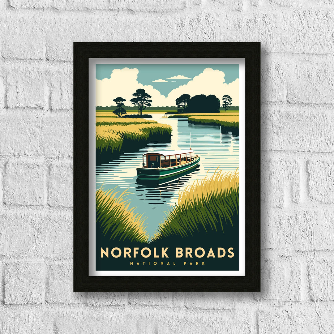 Norfolk Broads Travel Poster