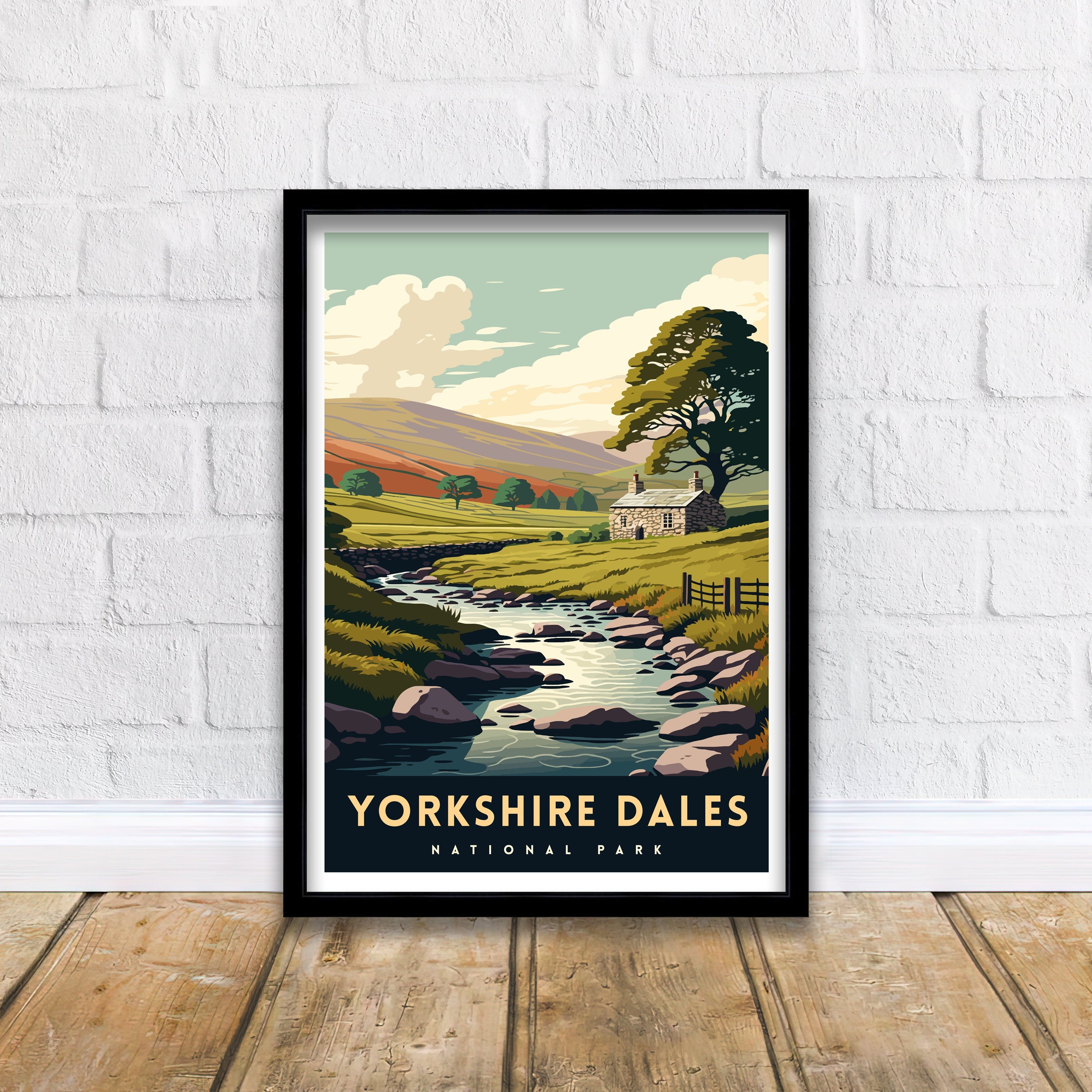 Yorkshire Dales National Park Travel Poster | Archival Art Print