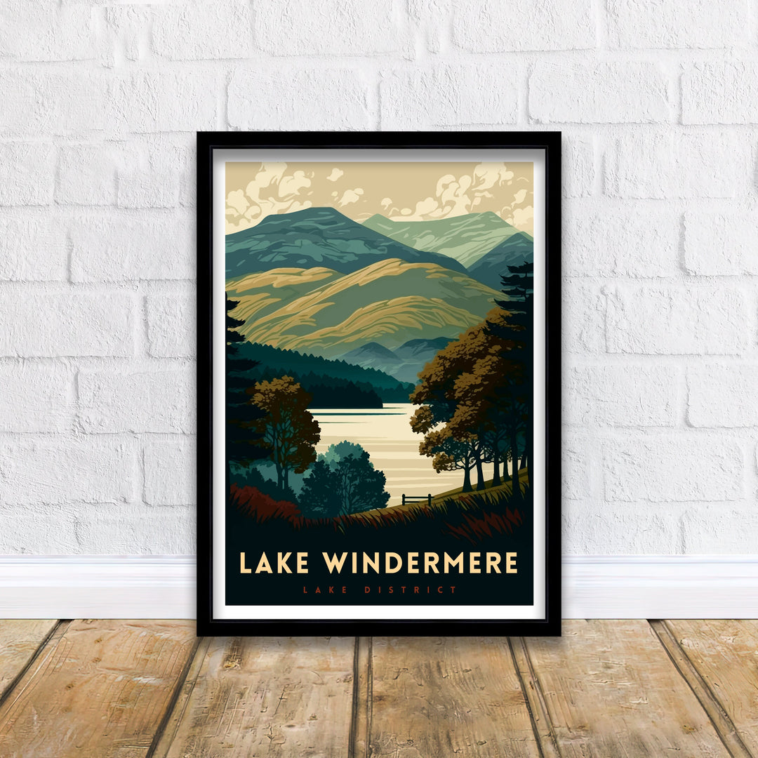 Lake Windermere Travel Poster