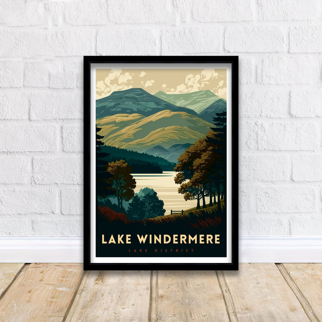 Lake Windermere Travel Poster