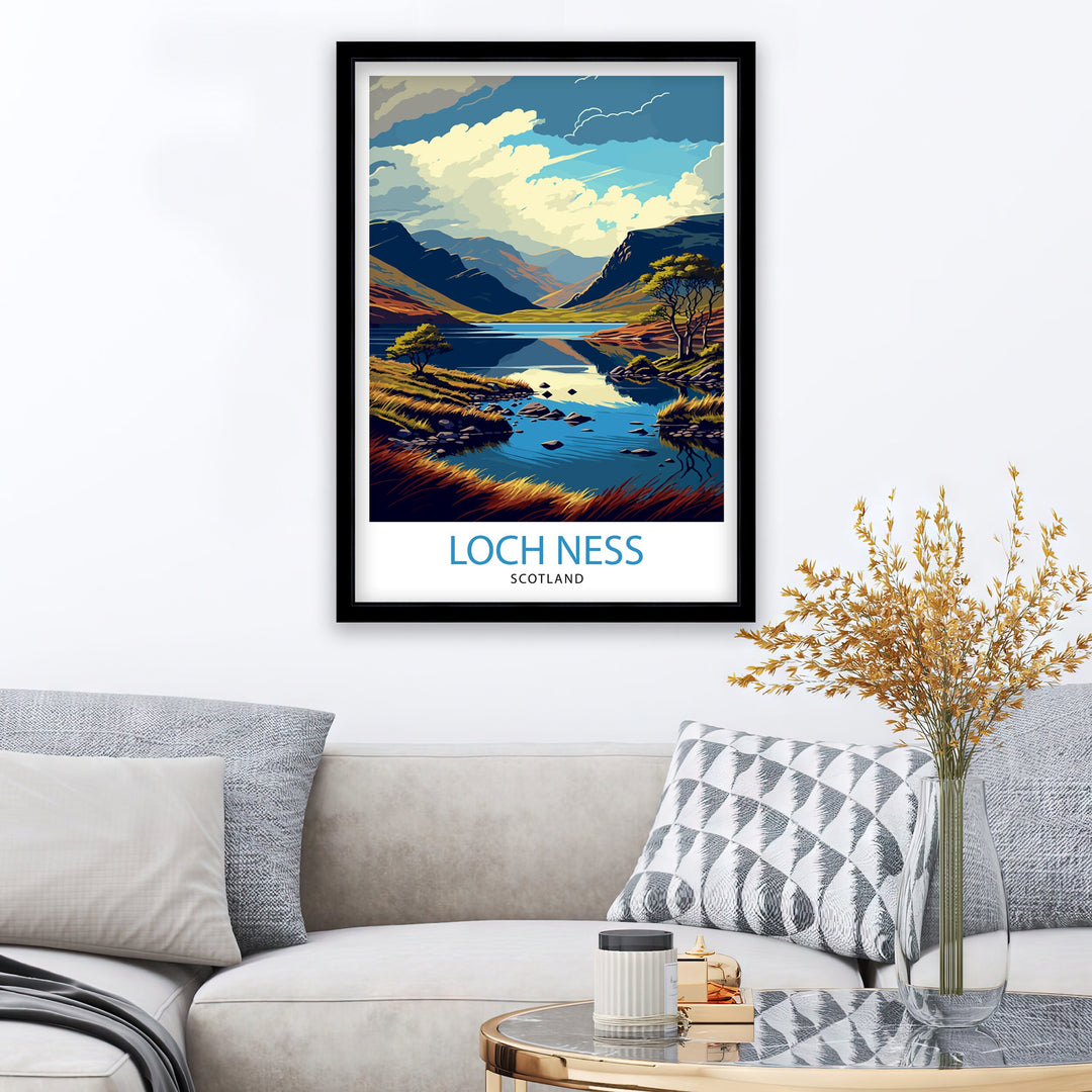 Loch Ness Scotland Travel Poster Loch Ness