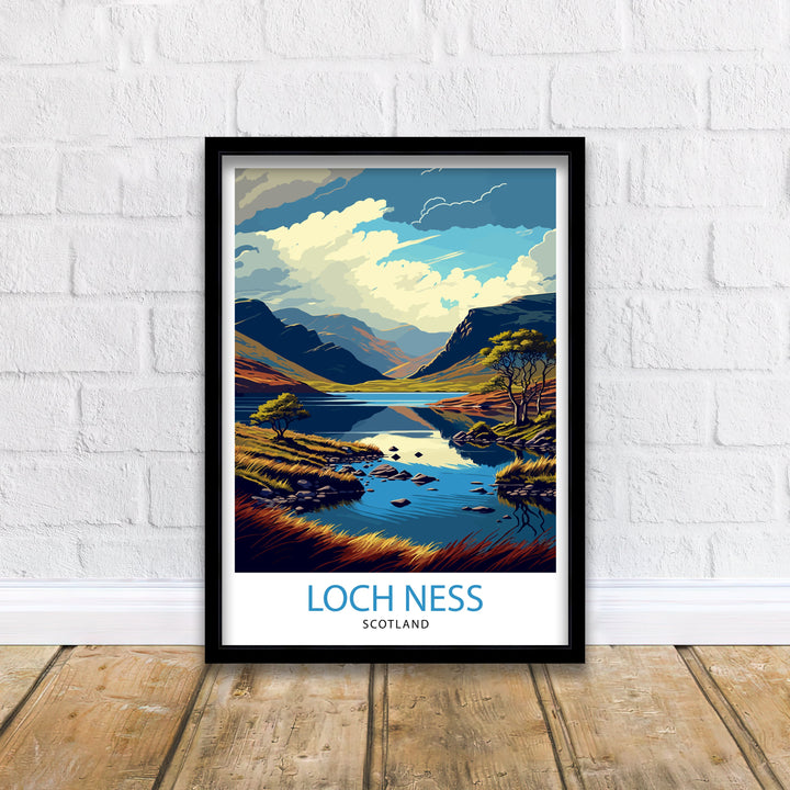 Loch Ness Scotland Travel Poster Loch Ness