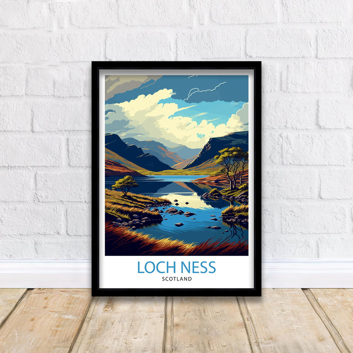 Loch Ness Scotland Travel Poster Loch Ness