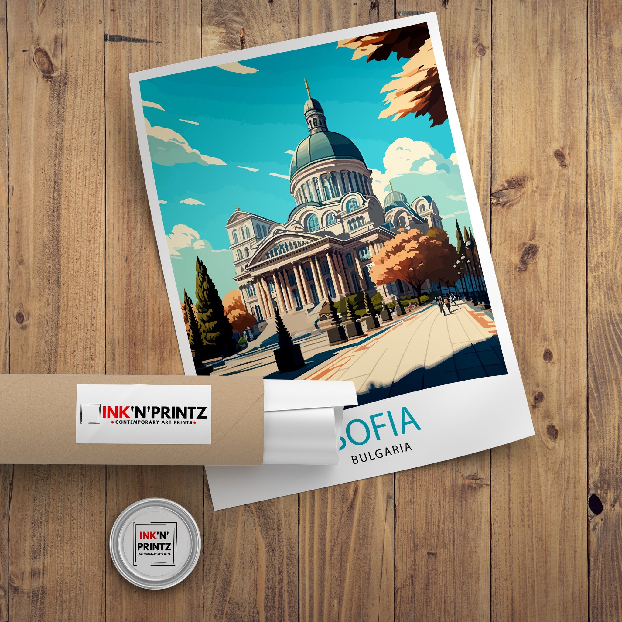 Sofia Bulgaria Travel Poster Sofia