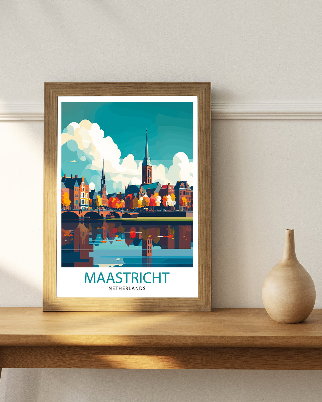 Maastricht Netherlands Travel Poster Maastricht