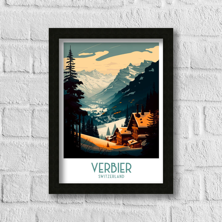 Verbier Ski Print
