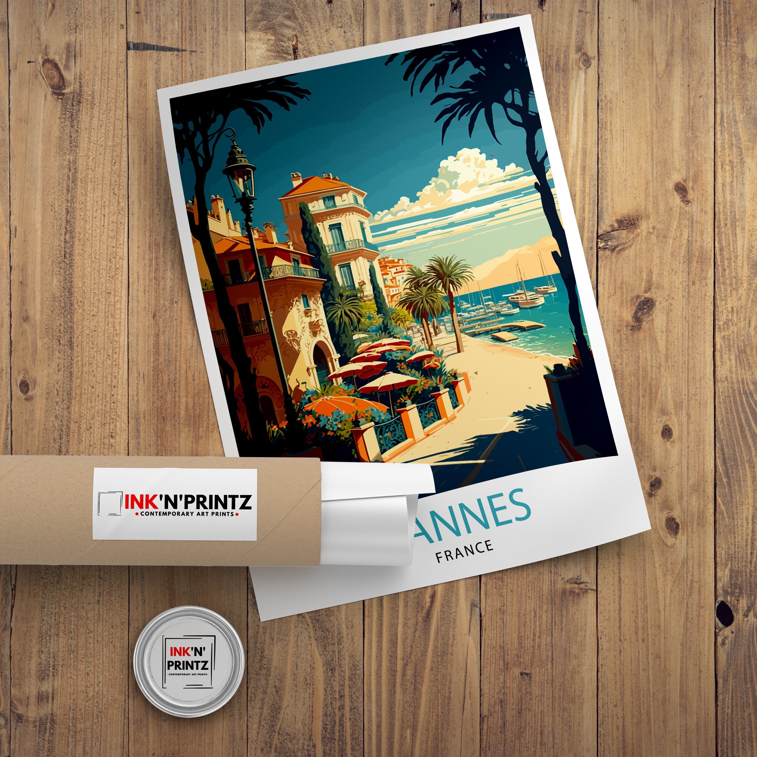 Cannes French Riviera Art Print - France Travel Poster