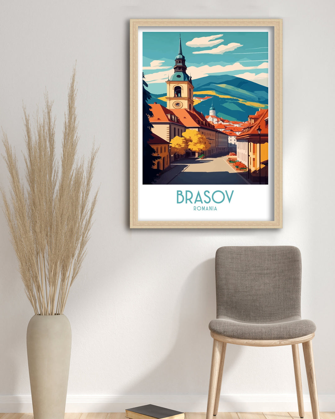 Brasov Romania Travel Poster er Romania Wall Art Brasov Poster