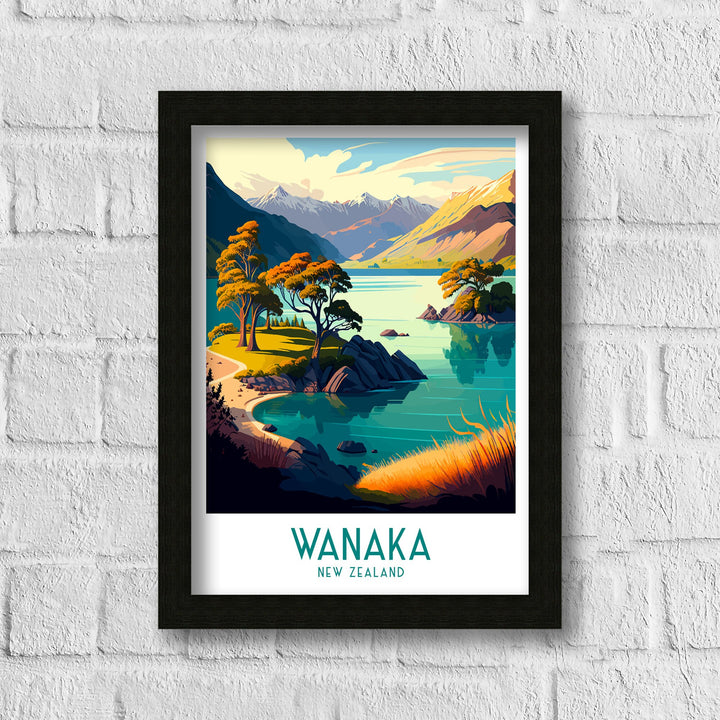 Wanaka Travel Poster Wanaka