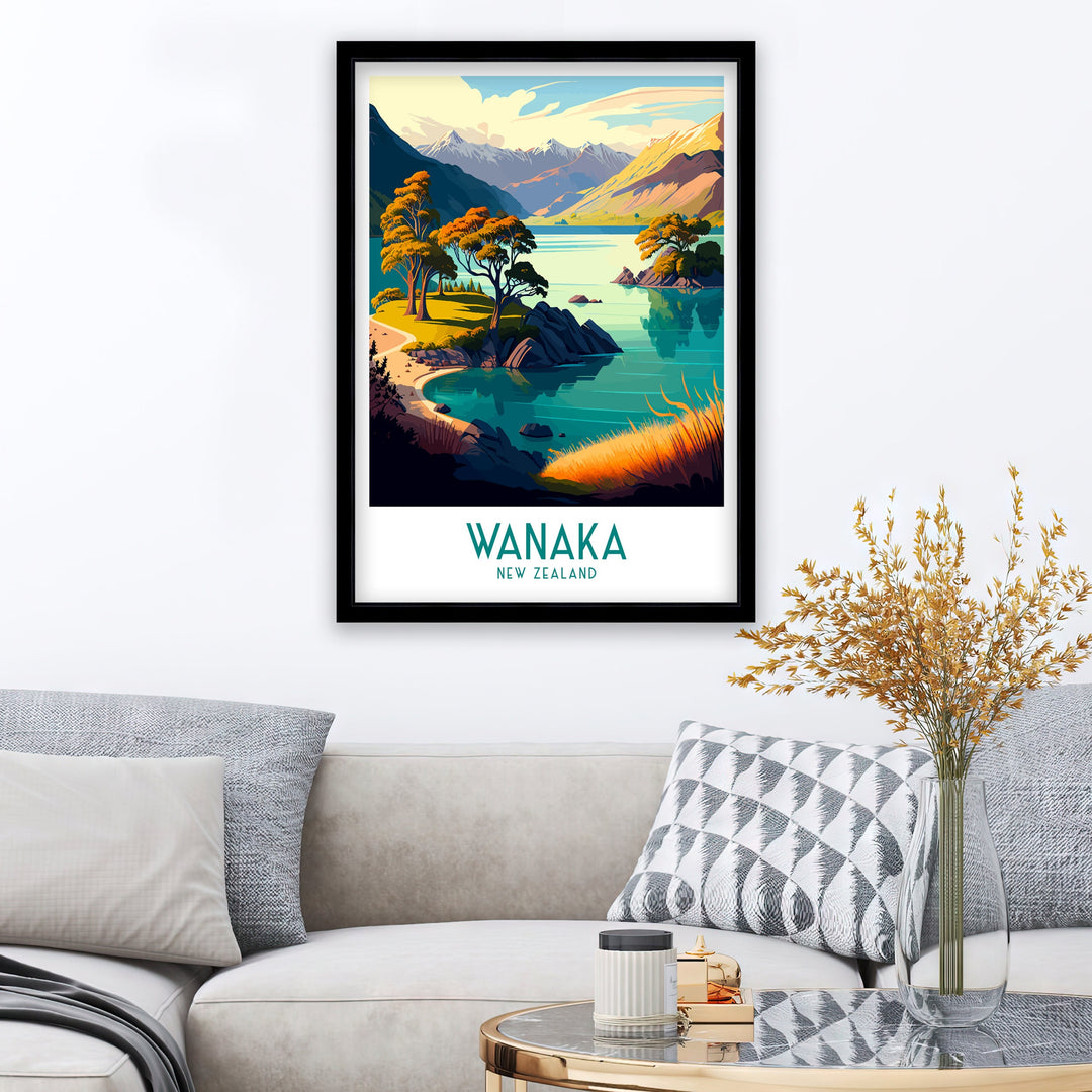 Wanaka Travel Poster Wanaka