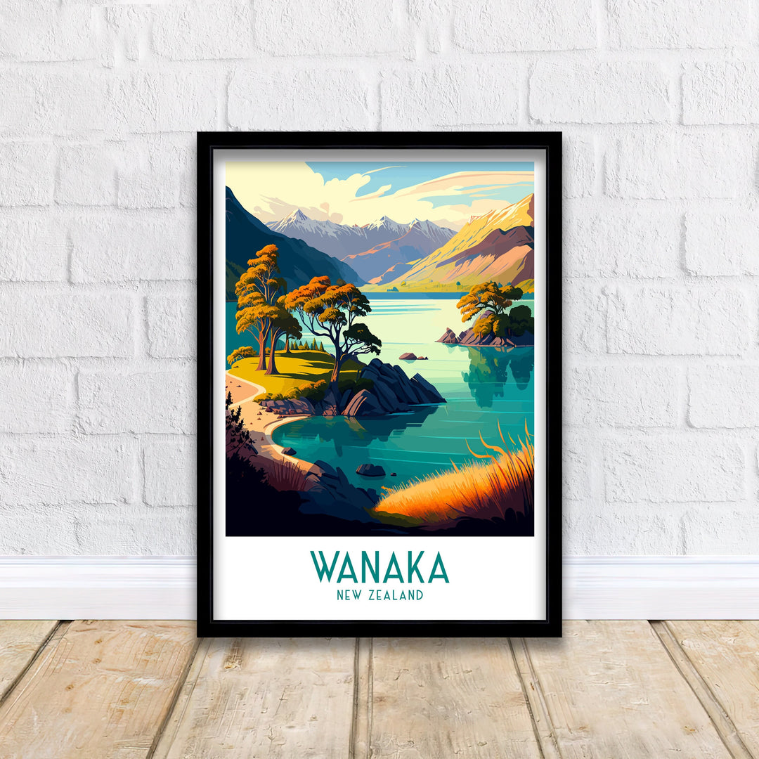 Wanaka Travel Poster Wanaka