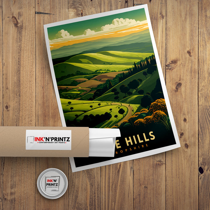 Clee Hills Travel Poster