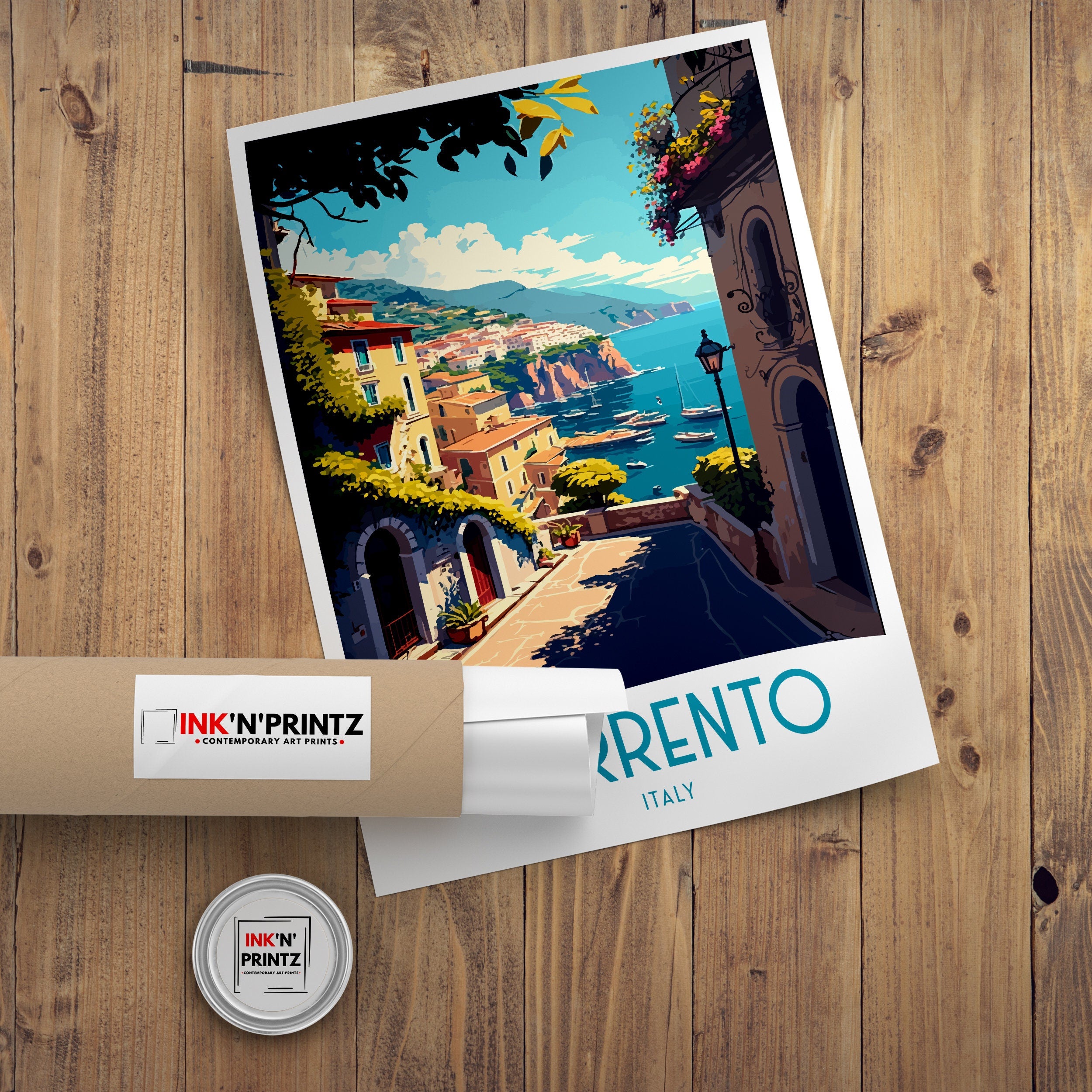 Sorrento Italy Coastal Art Print – Travel Poster