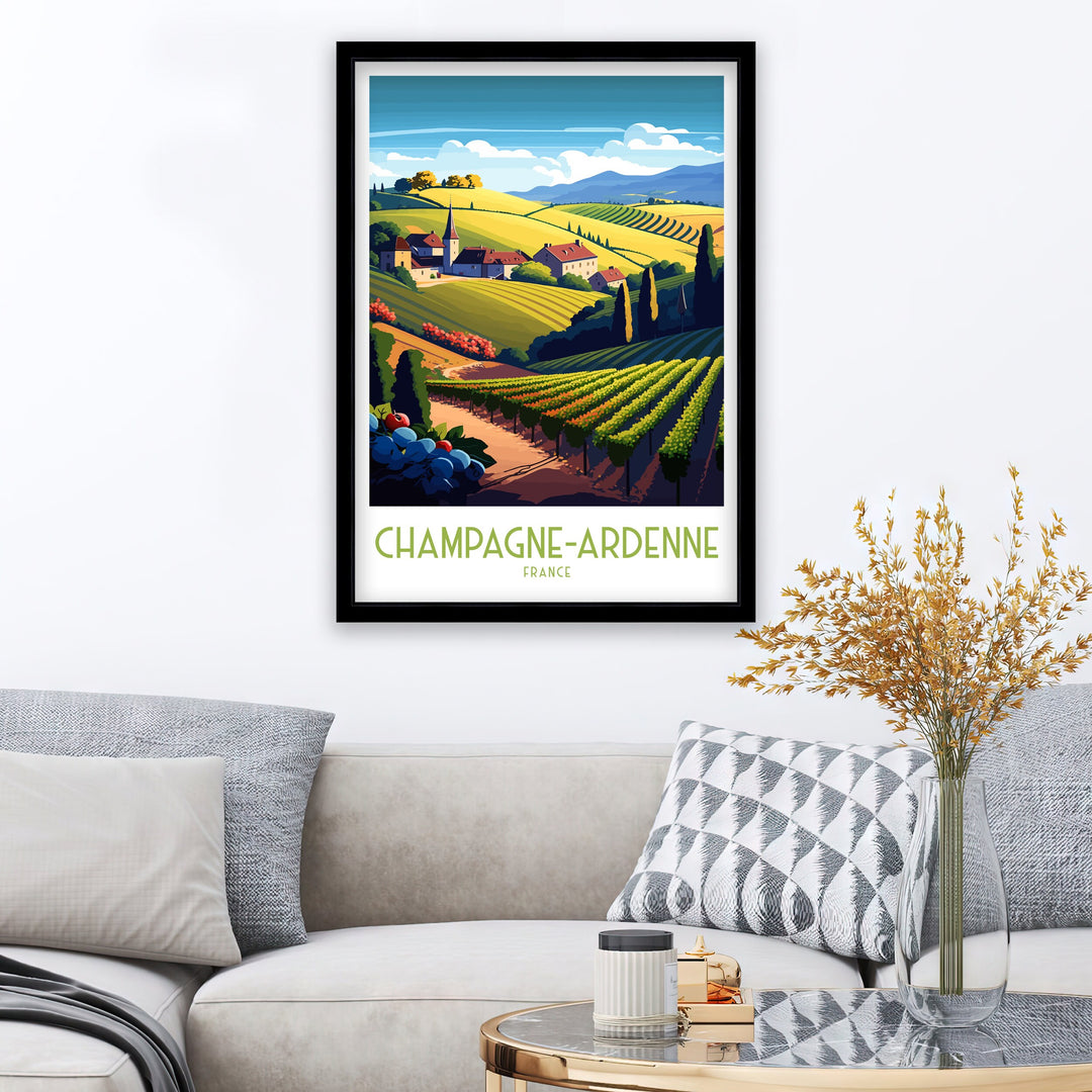 Champagne Ardenne Travel Poster Champagne Ardenne