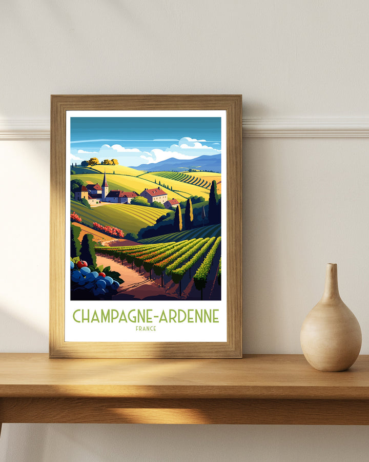 Champagne Ardenne Travel Poster Champagne Ardenne