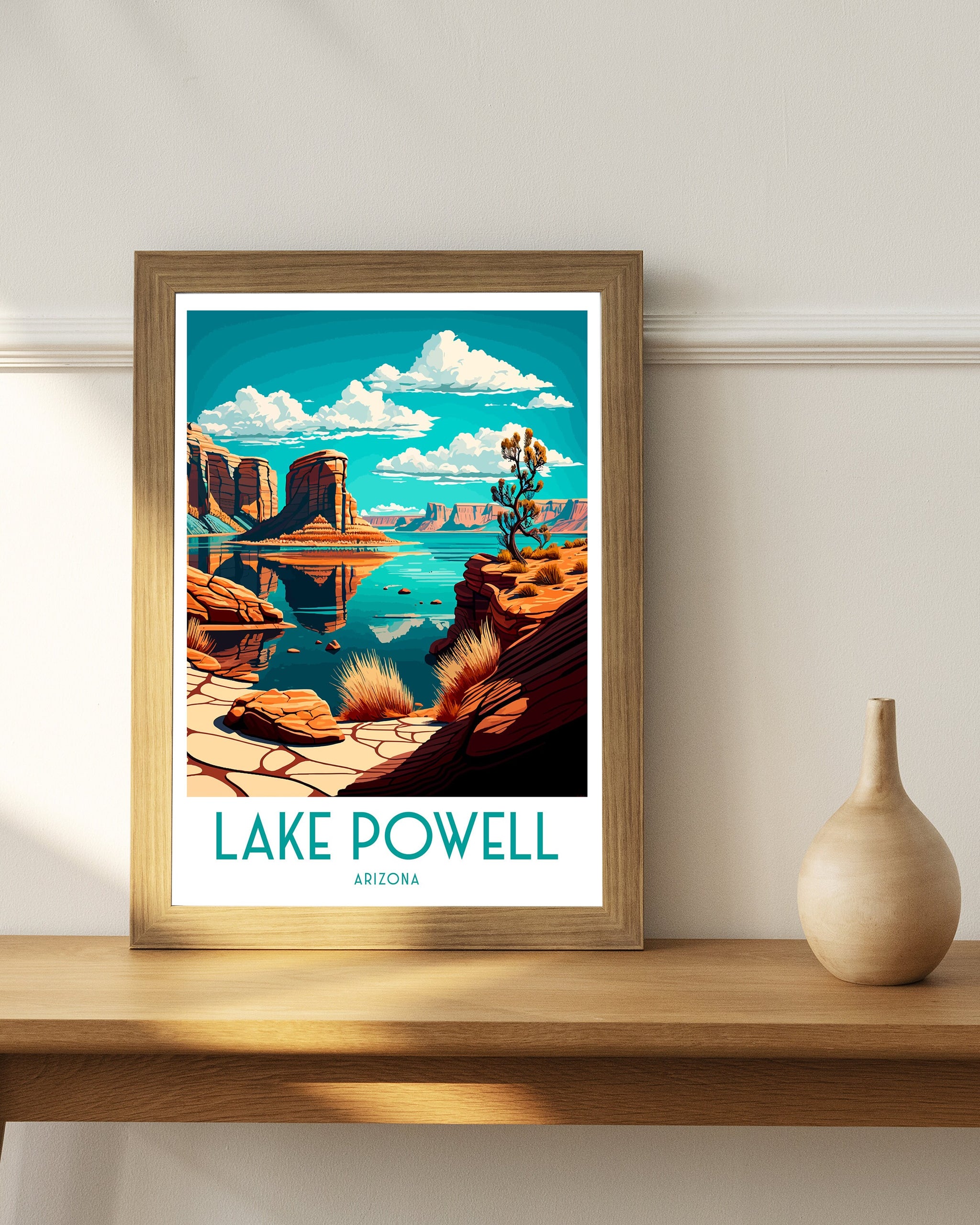 Lake Powell Art Print, Arizona Travel Poster