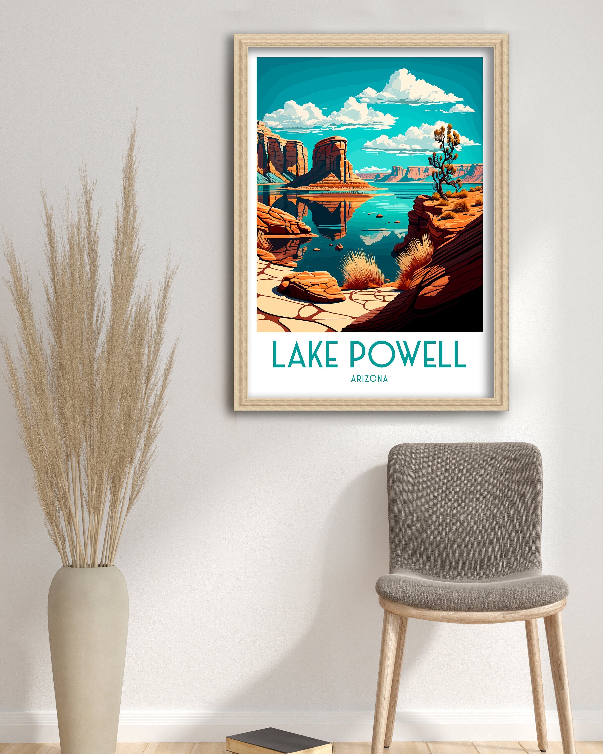 Lake Powell Art Print, Arizona Travel Poster