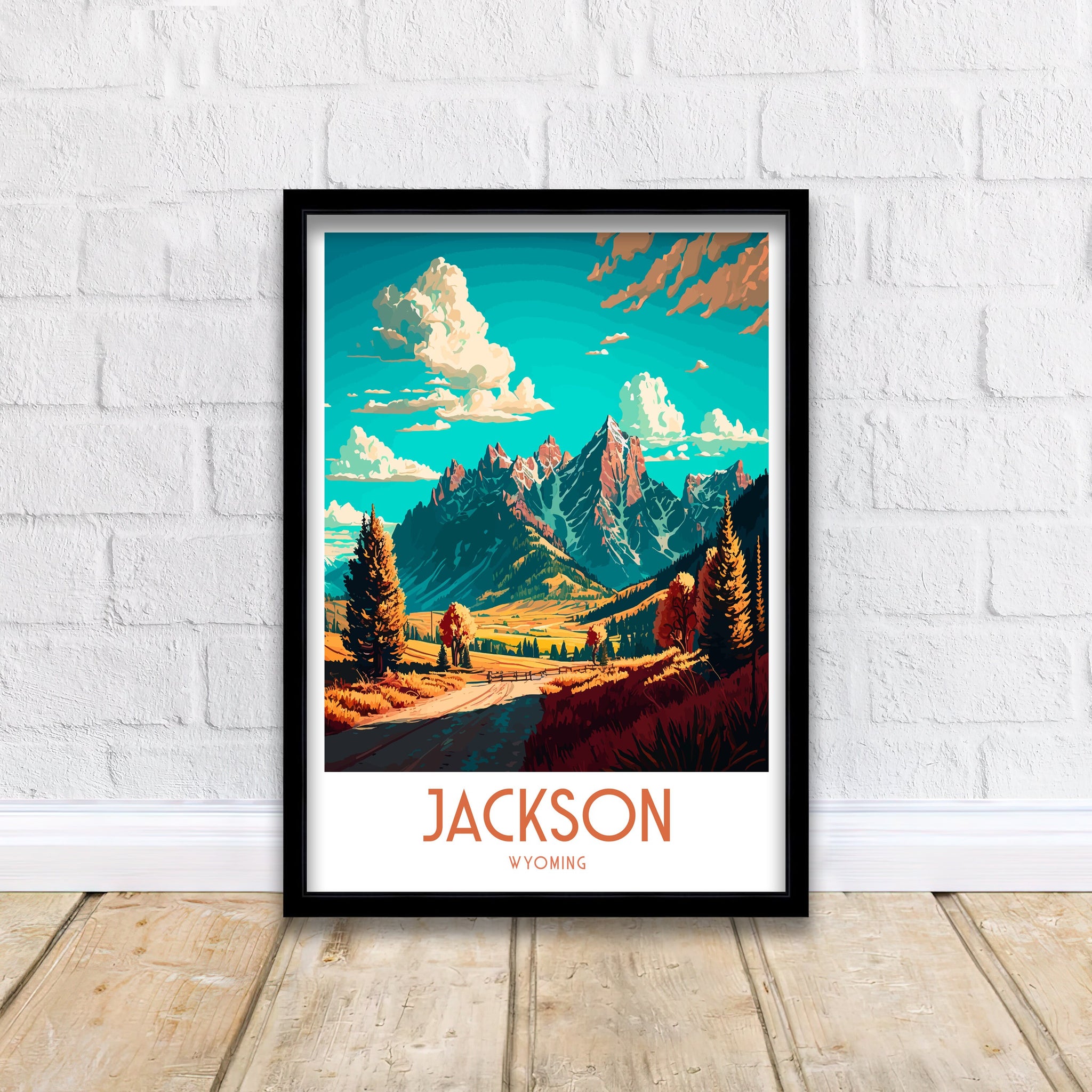 Grand Tetons Print | Jackson Wyoming Travel Poster