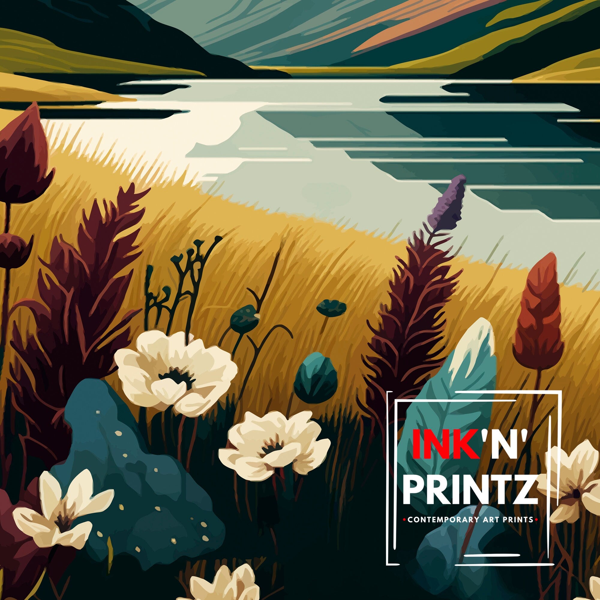 Loch Lomond Scotland Art Print | Scottish Highlands Travel Poster