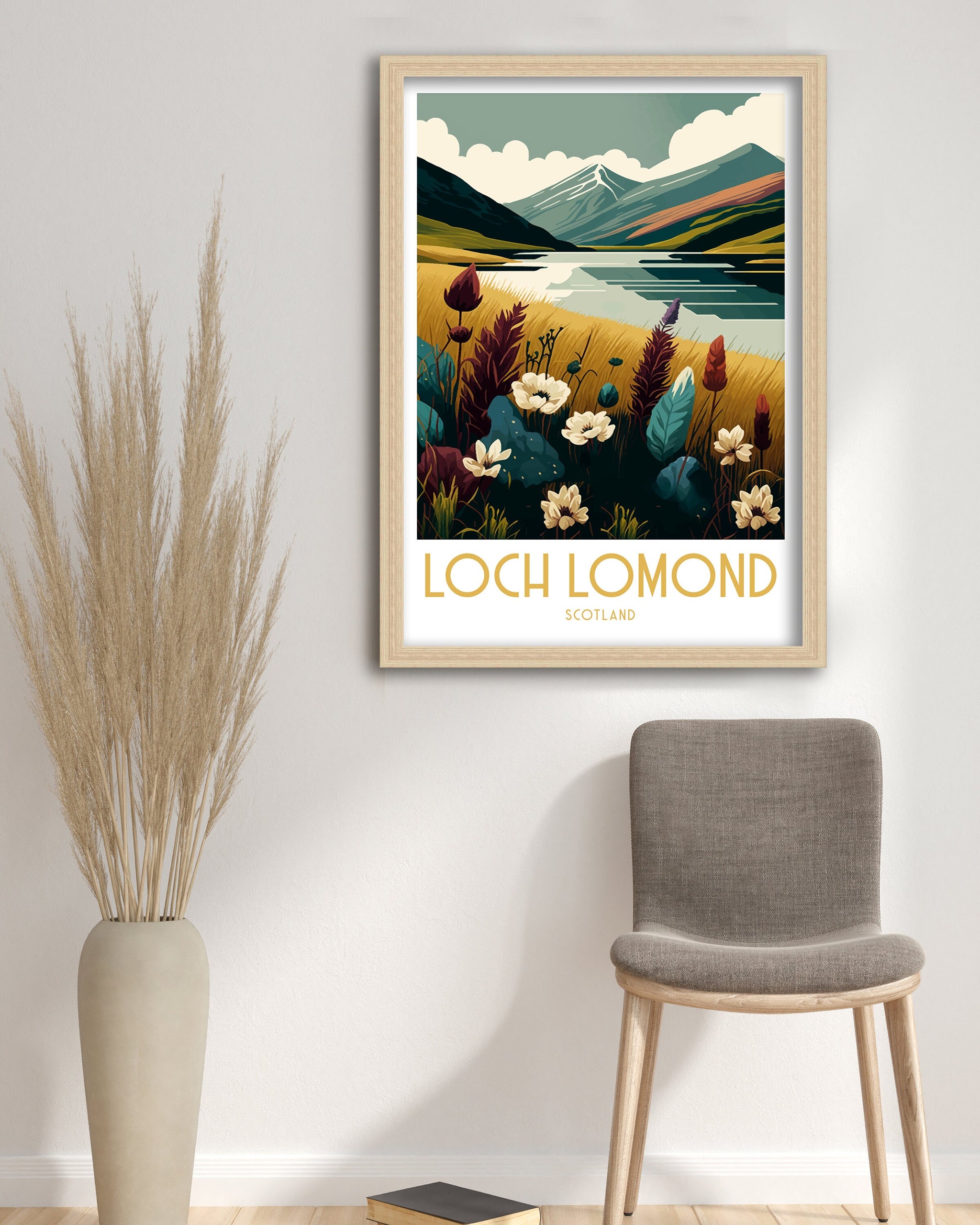 Loch Lomond Scotland Art Print | Scottish Highlands Travel Poster