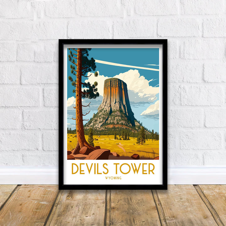 Devil's Tower Travel Poster