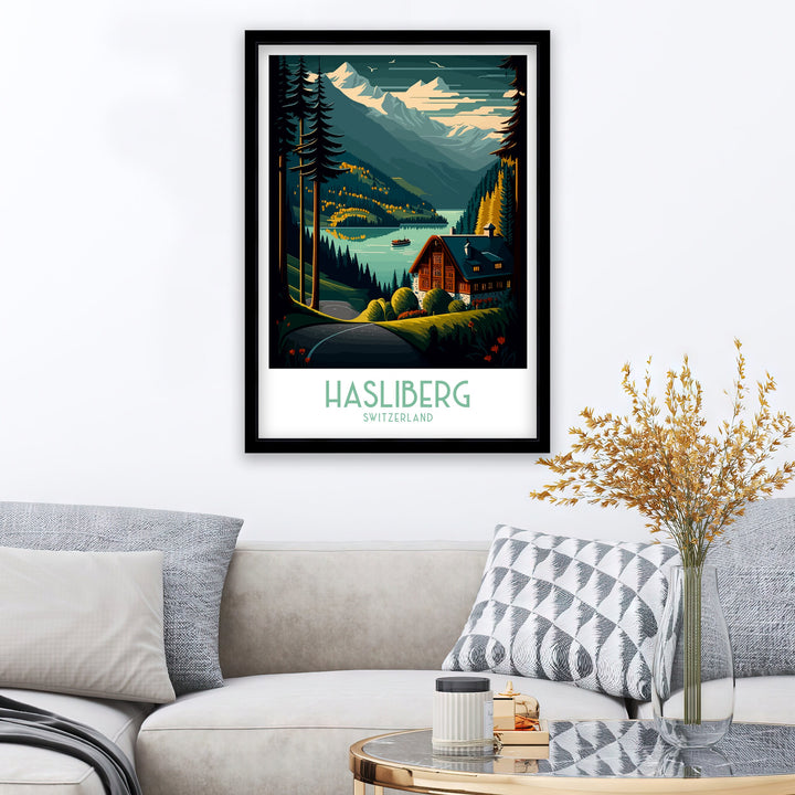 Hasliberg Switzerland Travel Poster Hasliberg