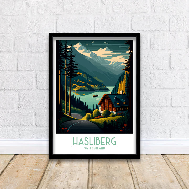 Hasliberg Switzerland Travel Poster Hasliberg