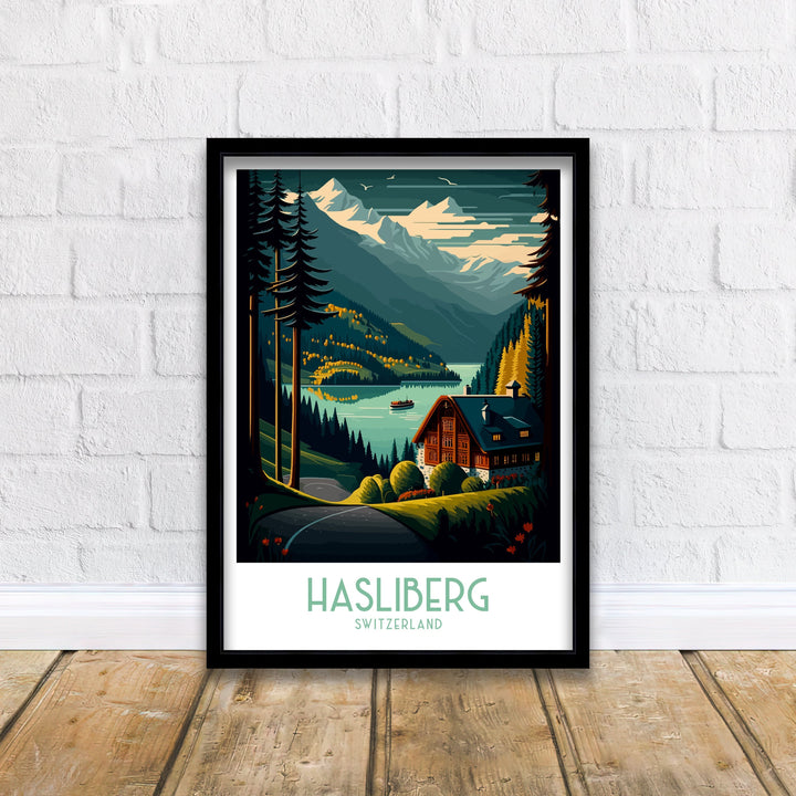 Hasliberg Switzerland Travel Poster Hasliberg