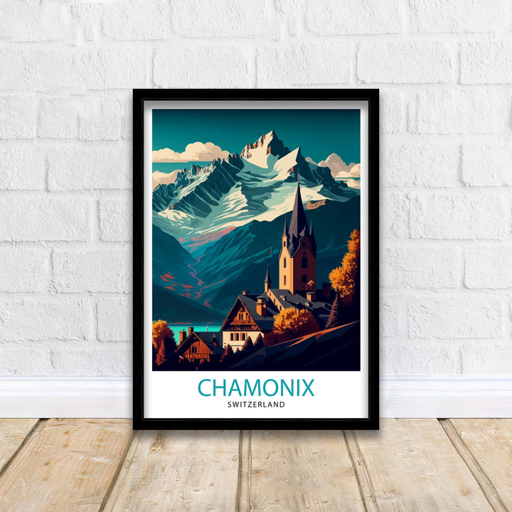 Chamonix Switzerland Travel Poster Chamonix