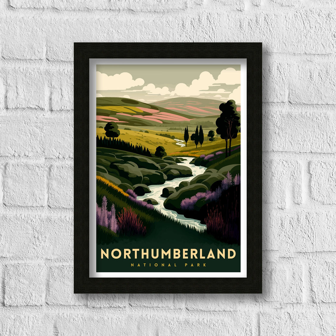 Northumberland National Park Travel Poster ,