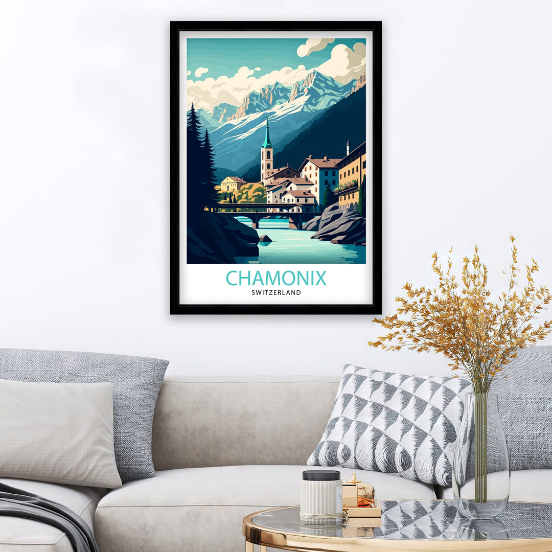 Chamonix France Travel Poster Chamonix