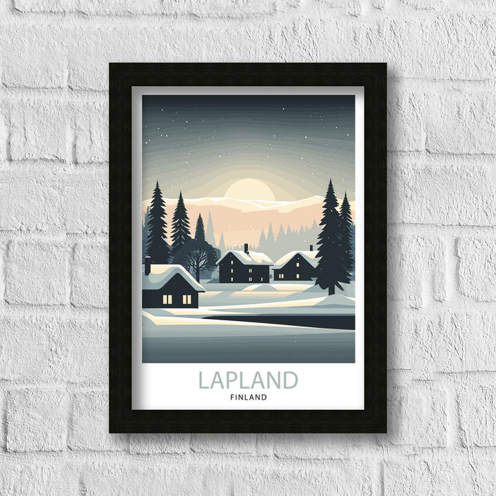 Lapland Travel Poster Lapland Wall Art Lapland Decor Lapland Illustration Lapland Finland Poster Lapland Gift Lapland Home Decor