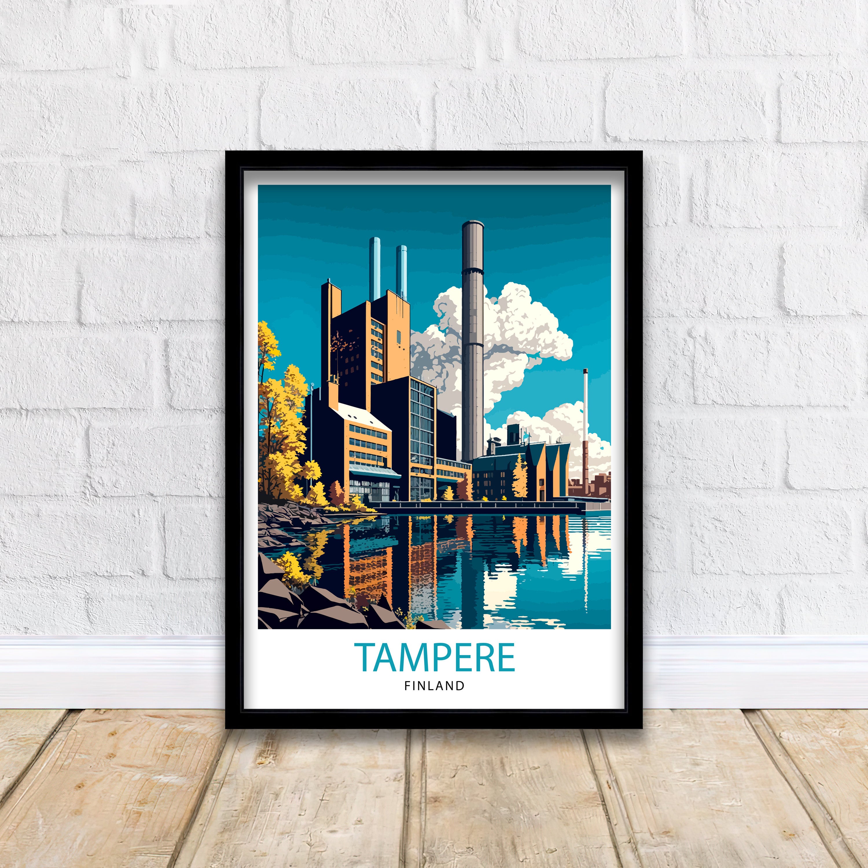 Tampere Finland Cityscape Print, Travel Souvenir