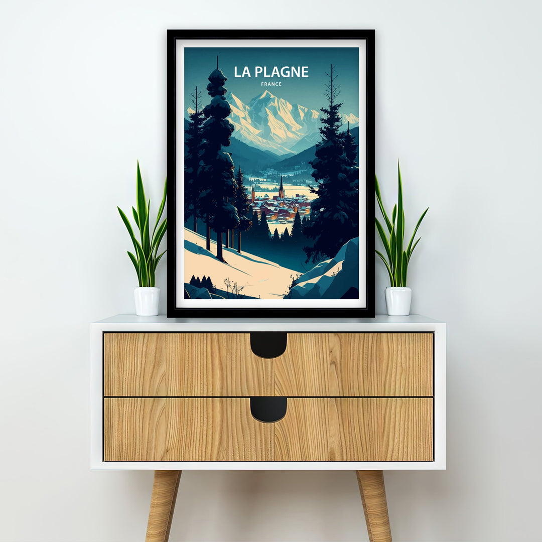 La Plagne Travel Poster La Plagne