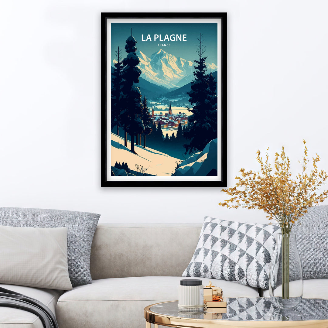 La Plagne Travel Poster La Plagne