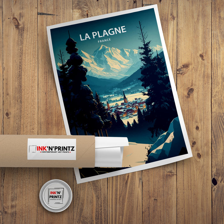 La Plagne Travel Poster La Plagne