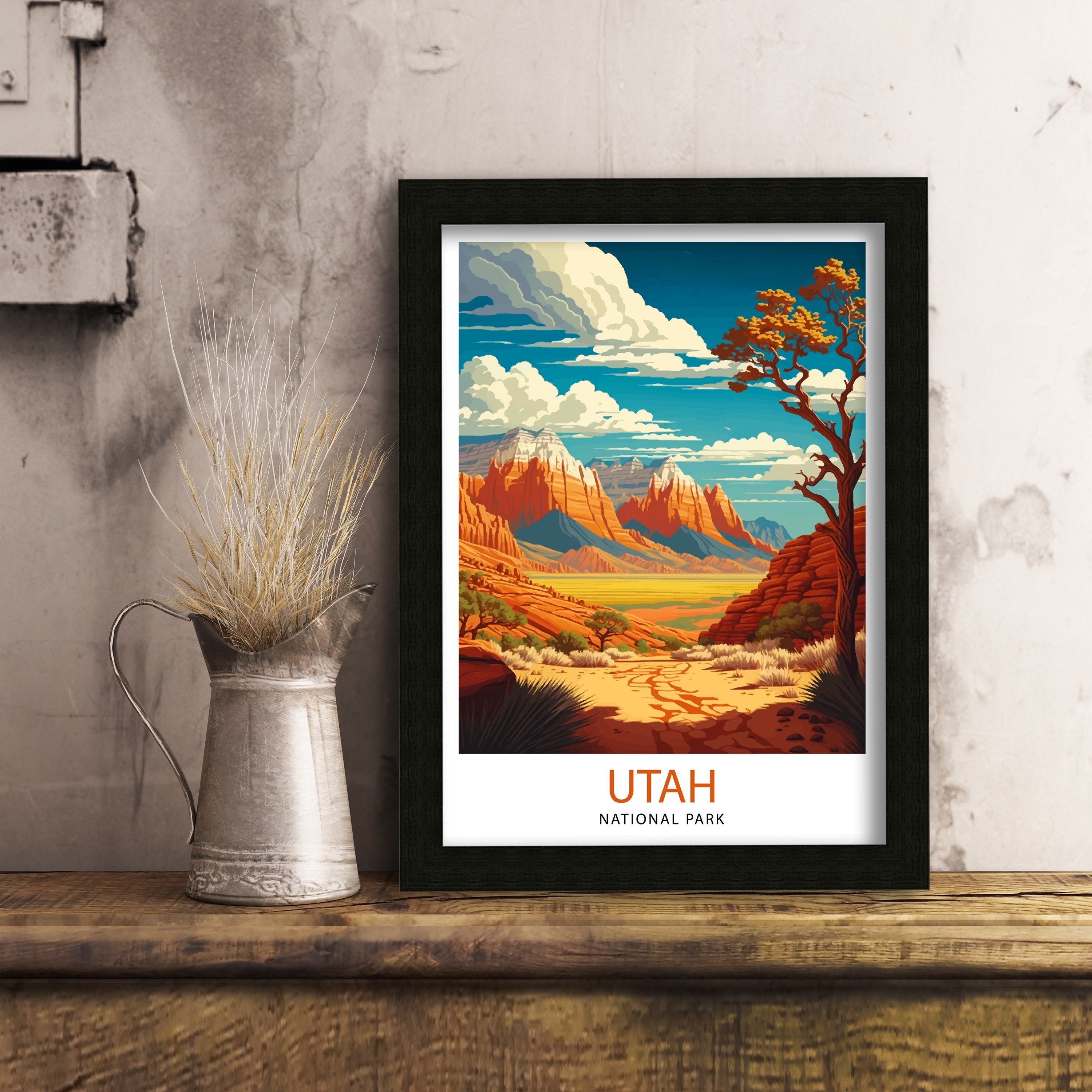 Utah National Park Travel Poster | USA Home Decor Art Print