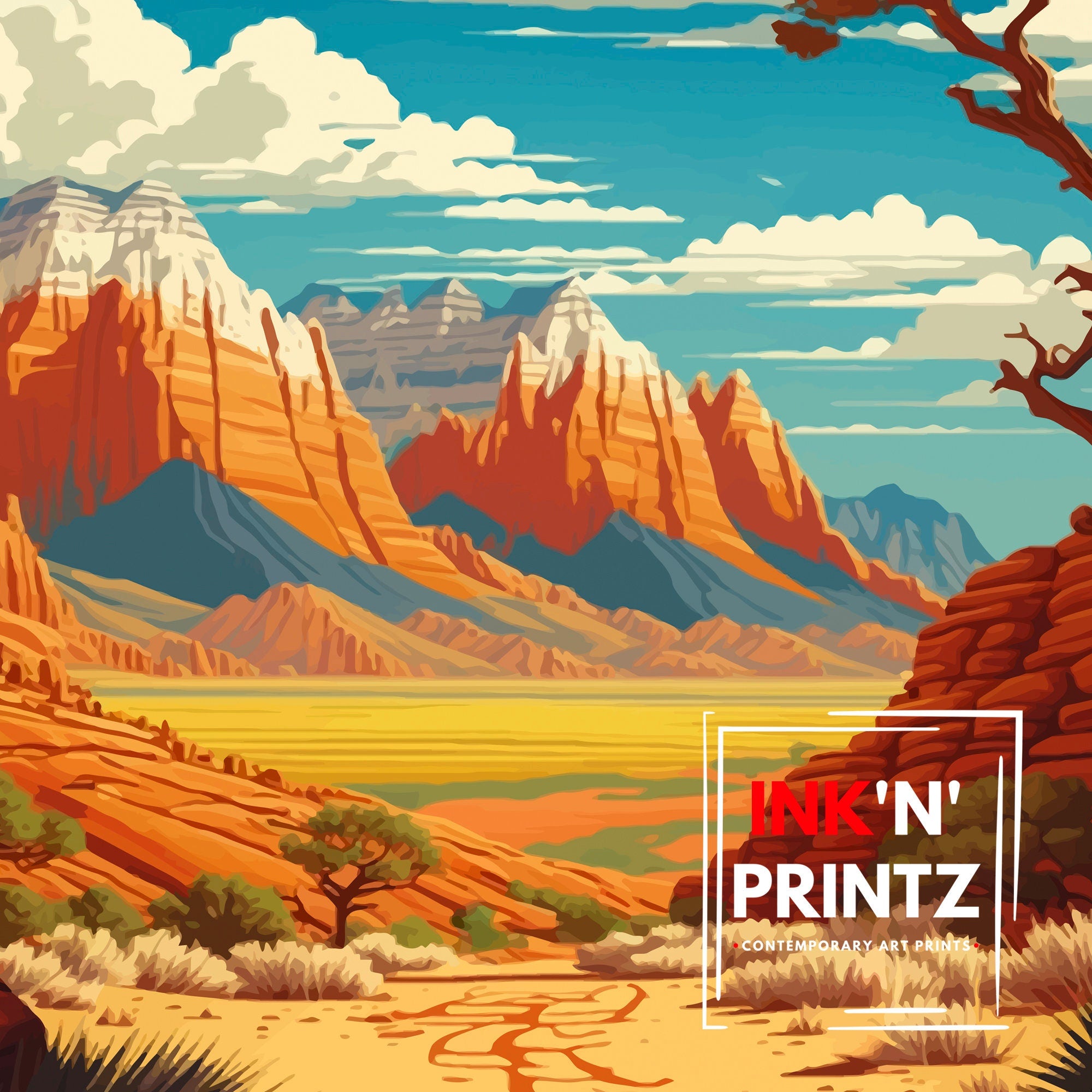 Utah National Park Travel Poster | USA Home Decor Art Print