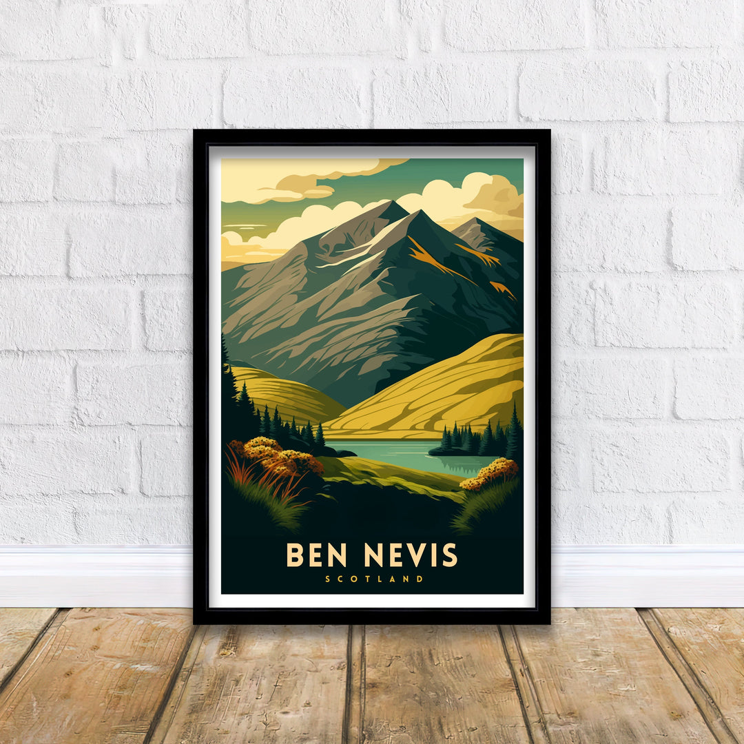 Ben Nevis Scotland Travel Poster Ben Nevis