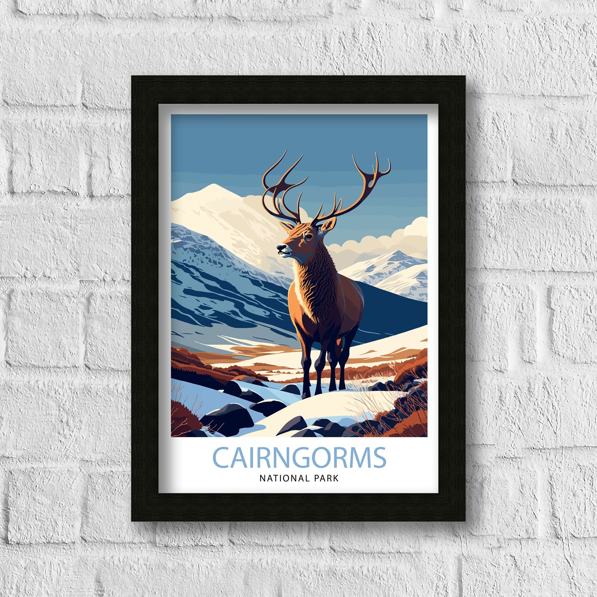 Cairngorms National Park Print | Scottish Highlands Travel Poster