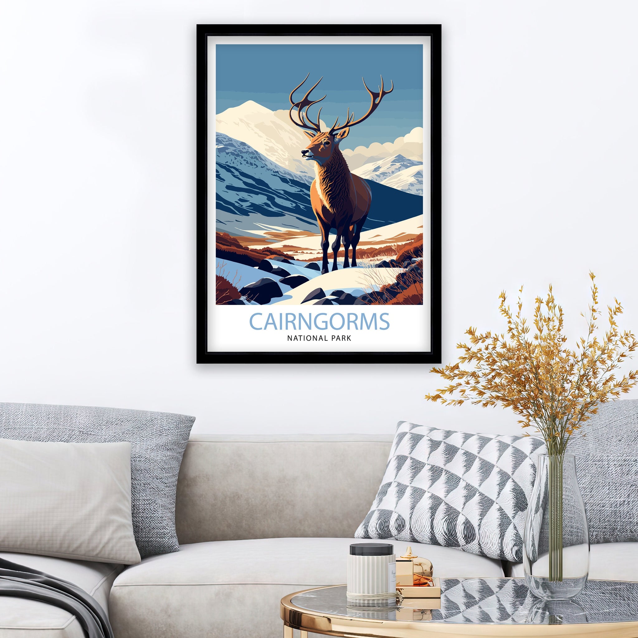 Cairngorms National Park Print | Scottish Highlands Travel Poster
