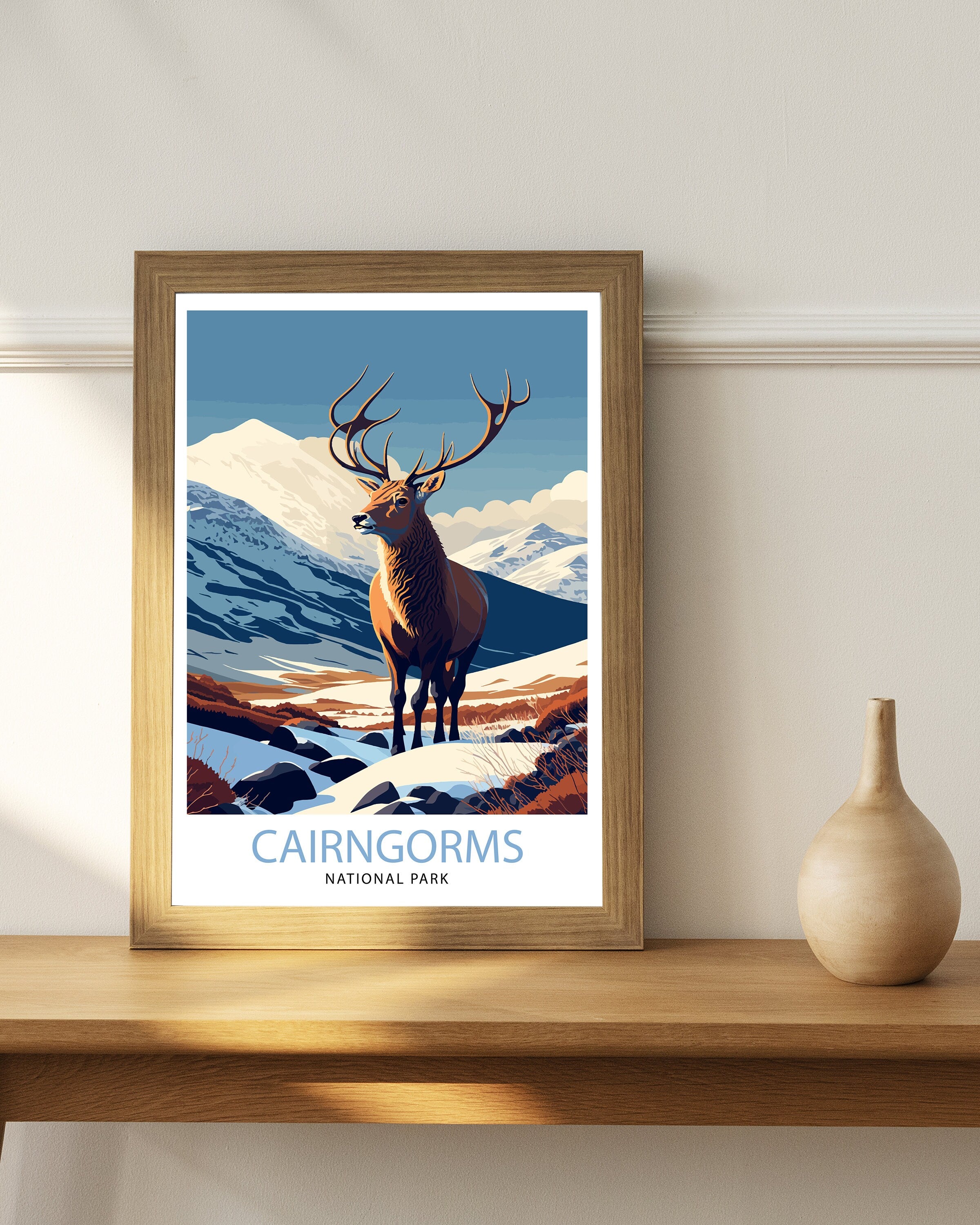 Cairngorms National Park Print | Scottish Highlands Travel Poster