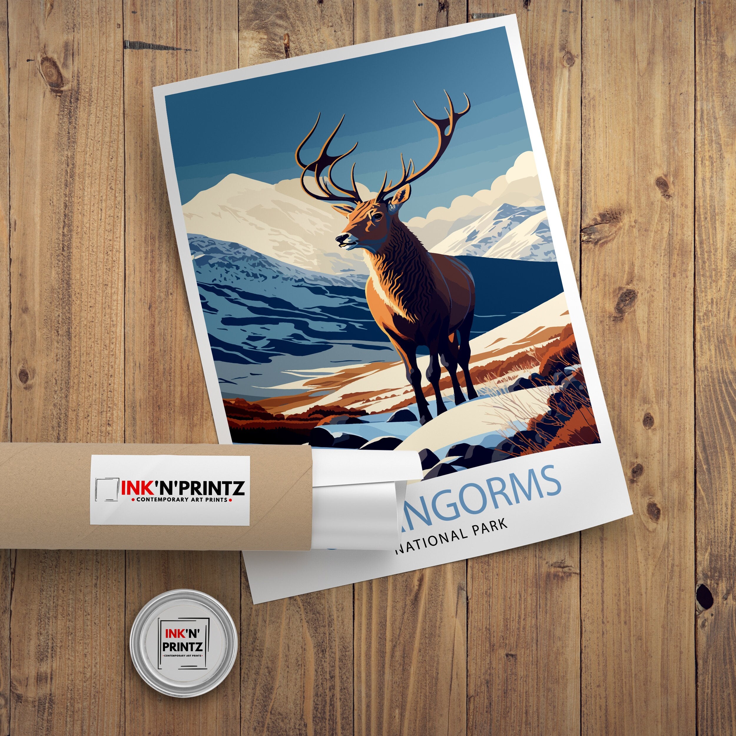 Cairngorms National Park Print | Scottish Highlands Travel Poster