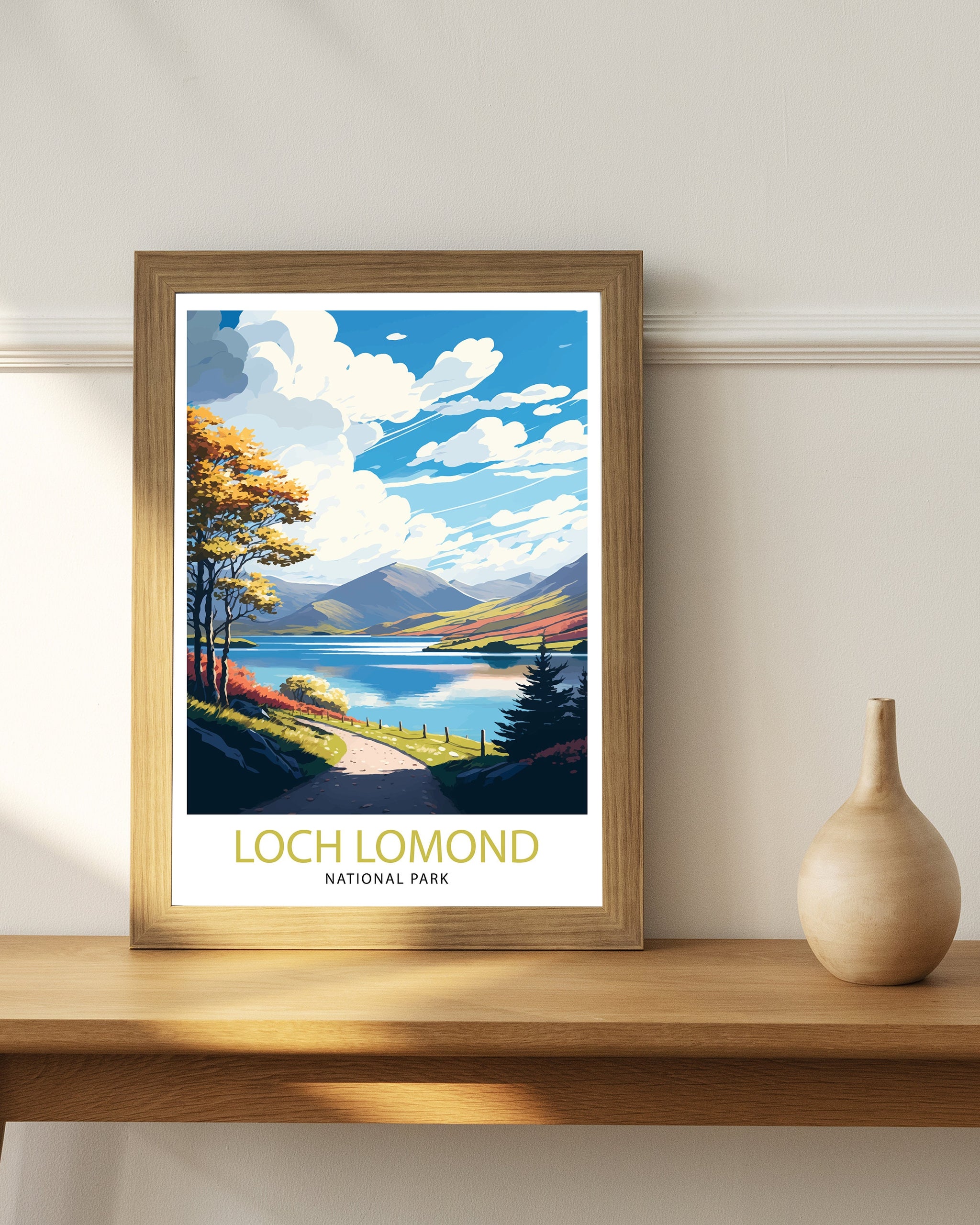 Loch Lomond Scotland Art Print | National Park Travel Poster