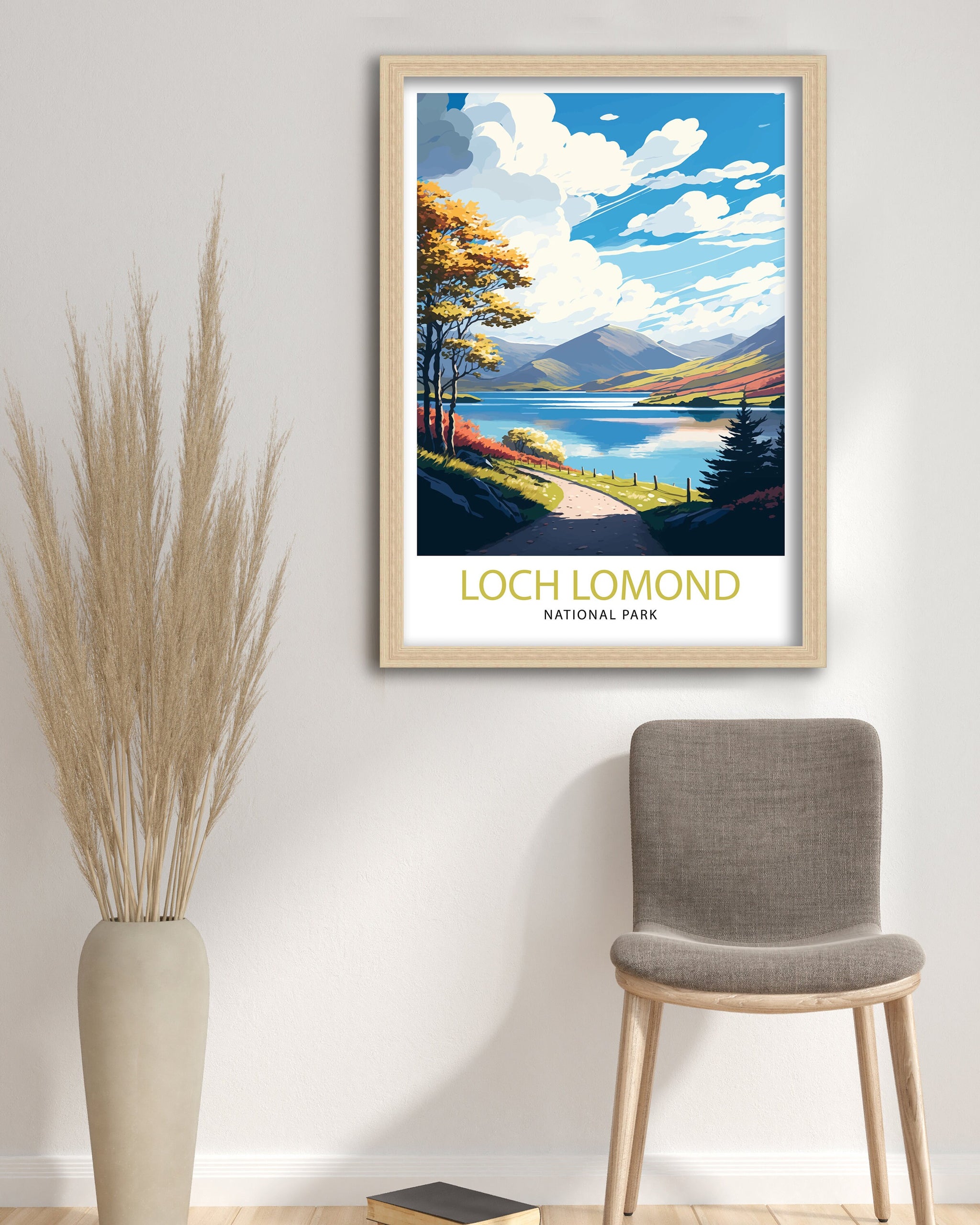 Loch Lomond Scotland Art Print | National Park Travel Poster